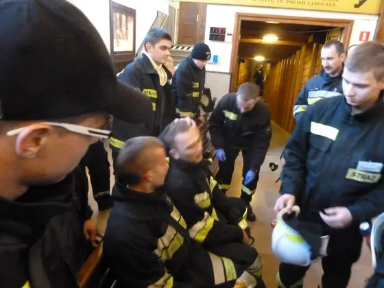 Barbórkowy bieg strażaków, Wieliczka — 14.12.2013 — zdjęcie 37