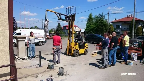 Budowa pomnika św. Floriana – 16.05.2015 — zdjęcie 20