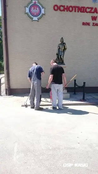 Budowa pomnika św. Floriana – 16.05.2015 — zdjęcie 35