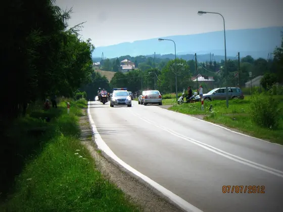Obstawa wyścigu kolarskiego – 07.07.2012r. — zdjęcie 3