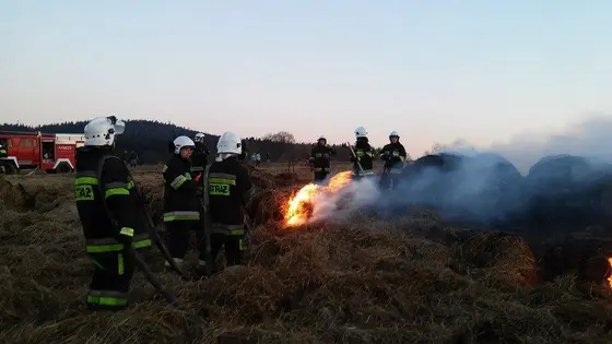 Pożar bel siana – 17.03.2015 — zdjęcie 3