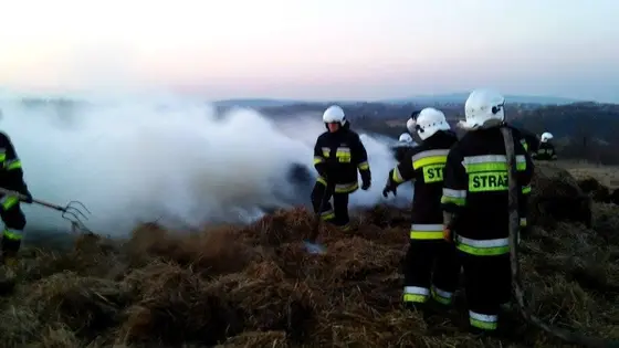 Pożar bel siana – 17.03.2015 — zdjęcie 7