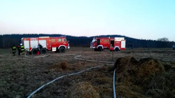 Pożar bel siana – 17.03.2015 — zdjęcie 13