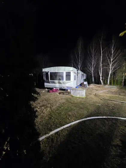 Pożar domku letniskowego — Dominikowice, 02.03.2026 — zdjęcie 4