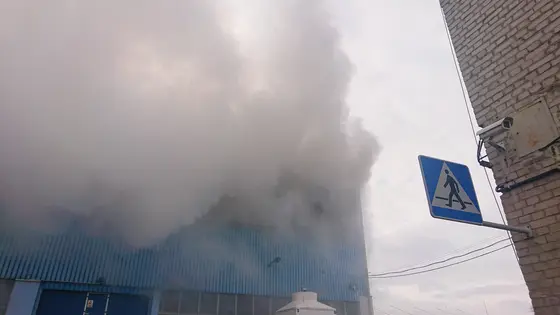 Pożar hali produkcyjnej Gorlice