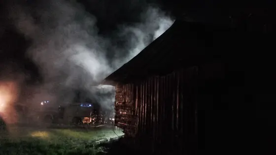 Pożar pustostanu – 16.04.2016 Wójtowa — zdjęcie 48