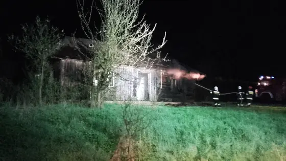 Pożar pustostanu – 16.04.2016 Wójtowa — zdjęcie 32