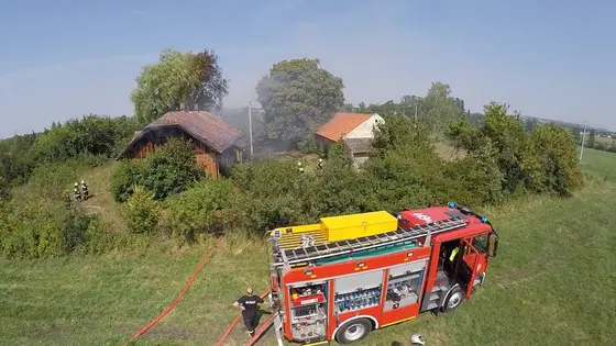 Pożar pustostanu Kryg „Pustki” – 09.08.2015