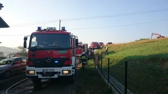 Pożar suszarni w Ropie – 06.08.2015