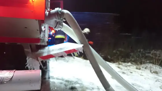 Pożar tartaku w Owczarach – 02.01.2015