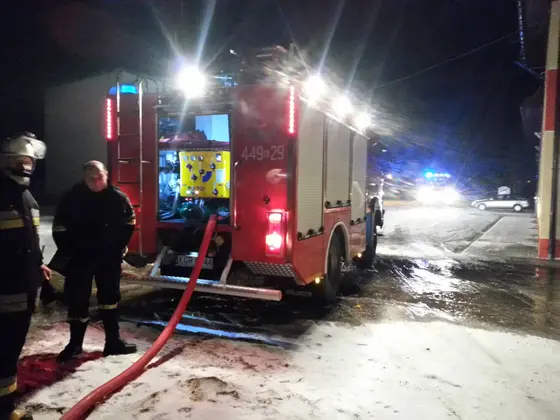 Pożar tartaku w Owczarach – 02.01.2015 — zdjęcie 3