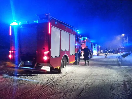 Pożar tartaku w Owczarach – 02.01.2015 — zdjęcie 4