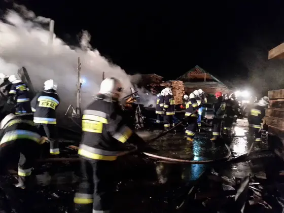 Pożar tartaku w Owczarach – 02.01.2015 — zdjęcie 9