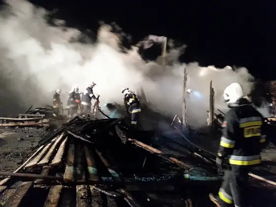 Pożar tartaku w Owczarach – 02.01.2015 — zdjęcie 10