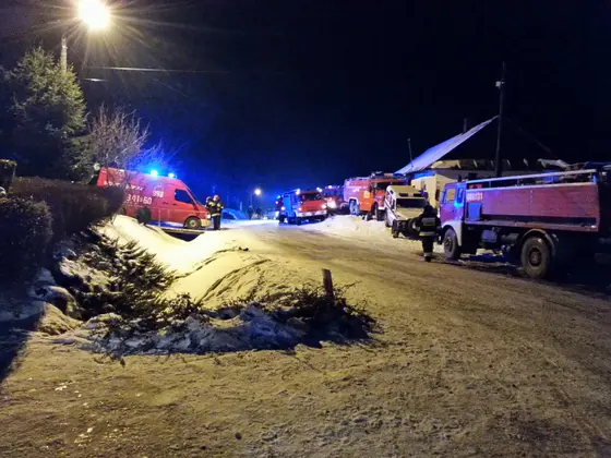 Pożar tartaku w Owczarach – 02.01.2015 — zdjęcie 14