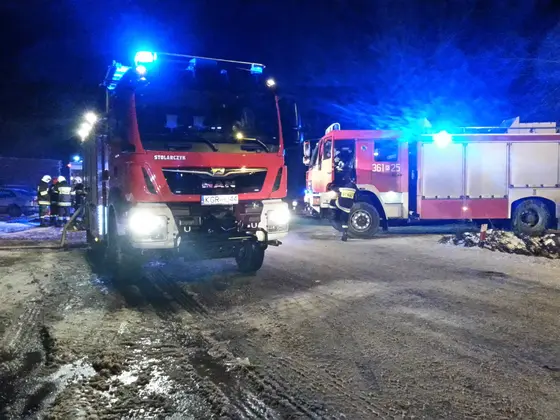 Pożar tartaku w Owczarach – 02.01.2015 — zdjęcie 17