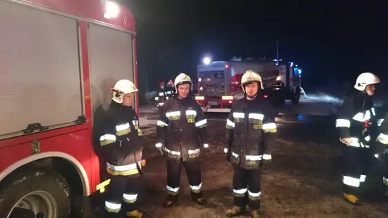 Pożar tartaku w Owczarach – 02.01.2015 — zdjęcie 20