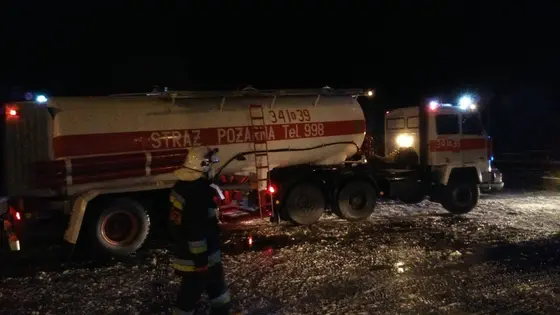 Pożar tartaku w Owczarach – 02.01.2015 — zdjęcie 26