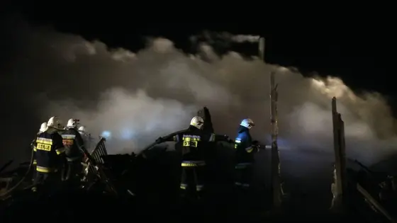 Pożar tartaku w Owczarach – 02.01.2015 — zdjęcie 31