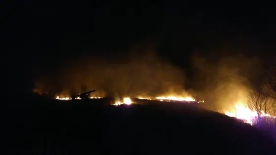 Pożar traw — 10.04.2015 — zdjęcie 16