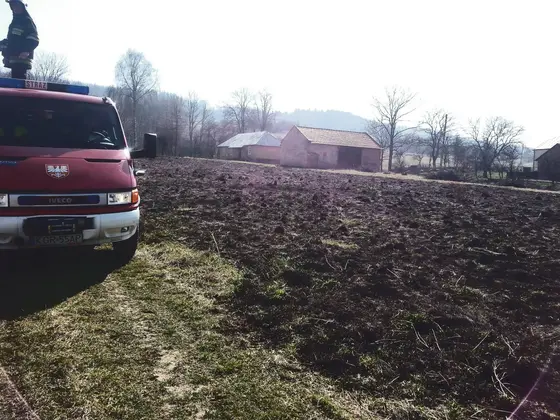 Pożar traw – 11.03.2014