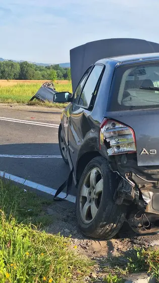 Zderzenie trzech samochodów w Krygu — 31.07.2026 — zdjęcie 4