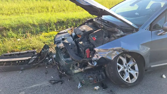 Zderzenie trzech samochodów w Krygu — 31.07.2026 — zdjęcie 12