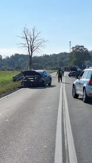 Zderzenie trzech samochodów w Krygu — 31.07.2026 — zdjęcie 18